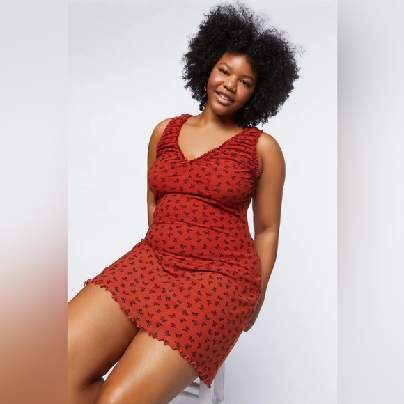 Forever 21 Butterfly Print Mesh Mini Dress - Picture 6 of 7